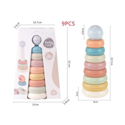 Wheat Straw Stacking Toys Set