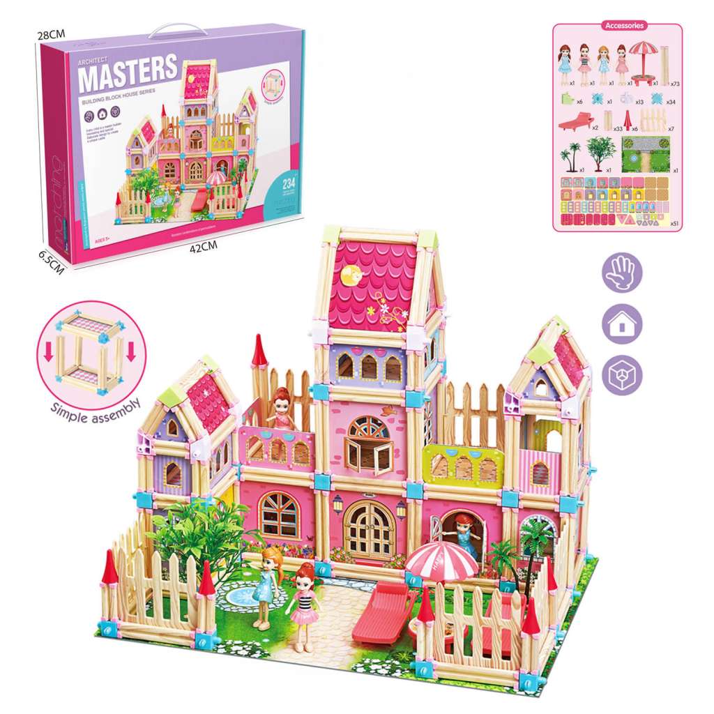 234pcs Assembling House Set