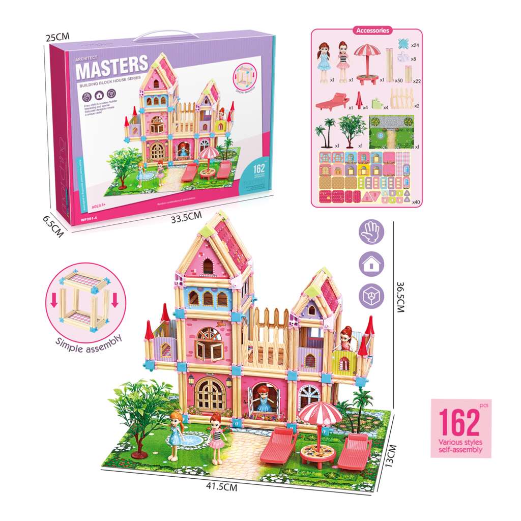 162pcs Assembling House Set
