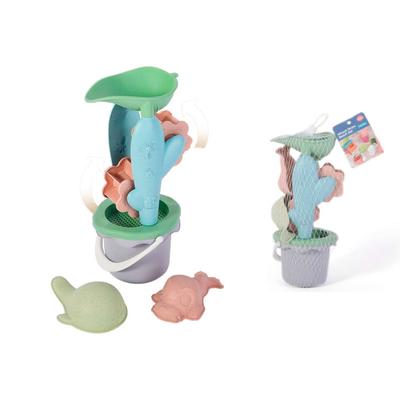 4pcs Wheat Straw Beach Toys Set