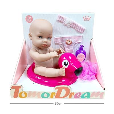 12” Vinyl Baby Doll with Flamingo