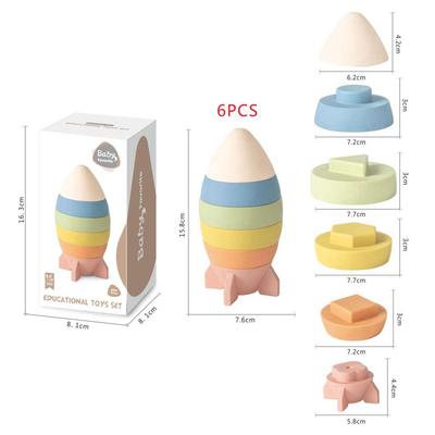 Wheat Straw Stacking Toys Set
