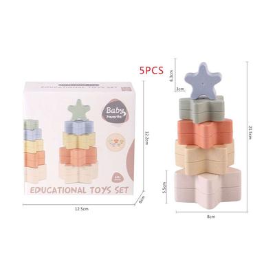 Wheat Straw Stacking Toys Set