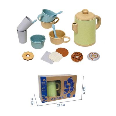 17pcs Wheat Straw Kitchen Toy Set