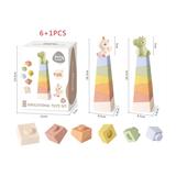 Wheat Straw Stacking Toys Set