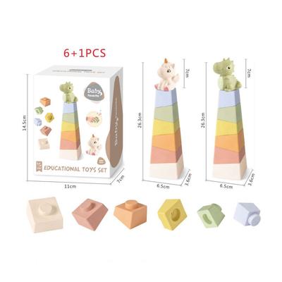 Wheat Straw Stacking Toys Set