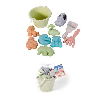 10pcs Wheat Straw Beach Toys Set