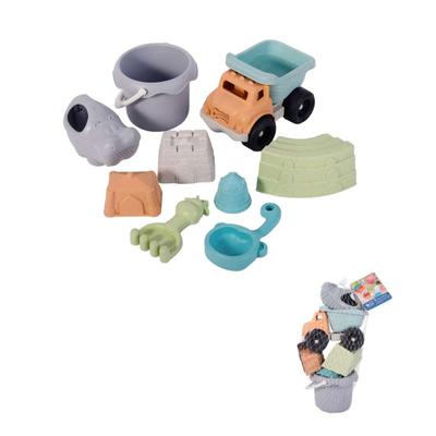 9pcs Wheat Straw Beach Toys Set