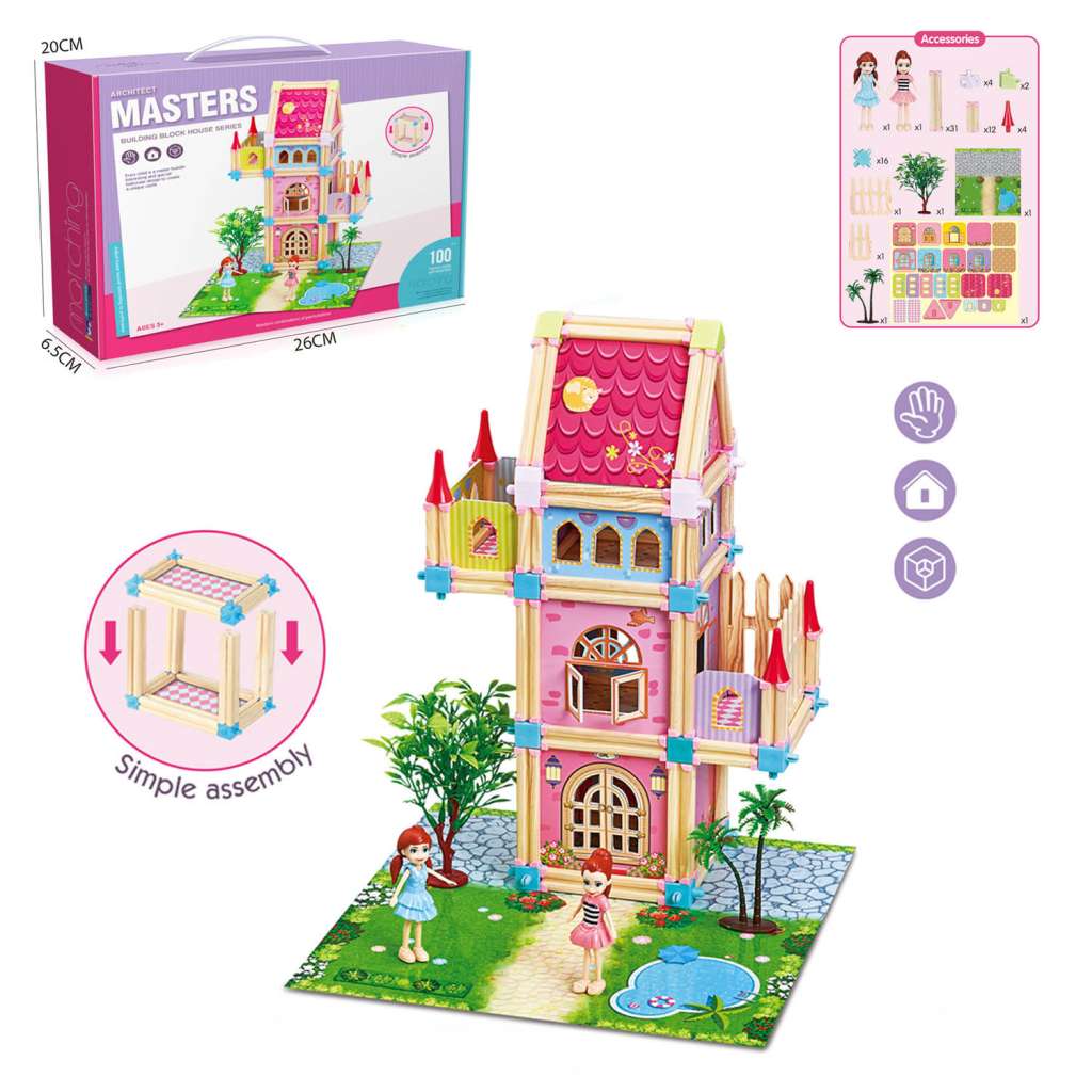 100pcs Assembling House Set