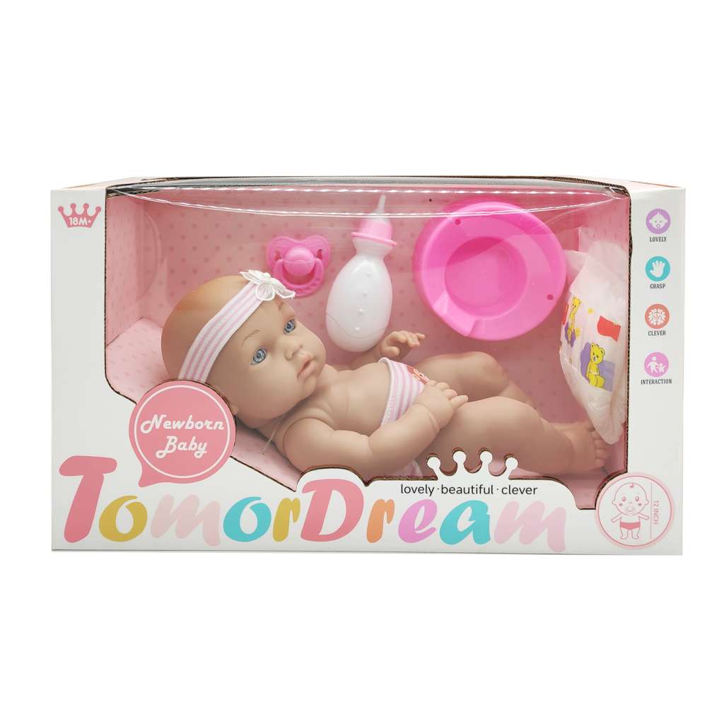 12" Vinyl Sleeping Baby Doll Set