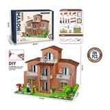 694pcs DIY House with Bricks&Tiles