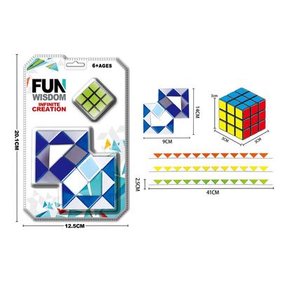 24 wedges Magic Snake &nbsp;& 3cm 3x3 Rubik's Cube