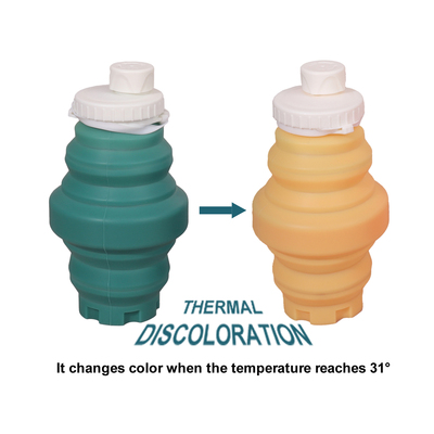 550ml Silicone Collapsible Water Bottle (Thermal Discoloration)