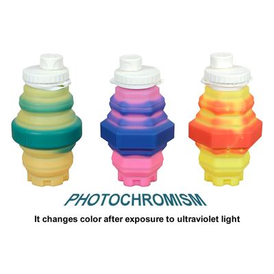 550ml Silicone Collapsible Water Bottle (Photochromism)