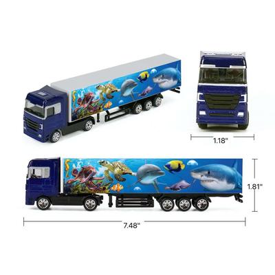Die-Cast Free Wheel European Trailer Truck