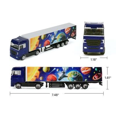 Die-Cast Free Wheel European Trailer Truck