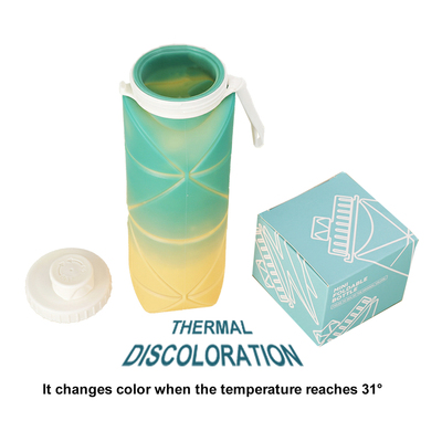 600ml Silicone Collapsible Water Bottle (Thermal Discoloration)