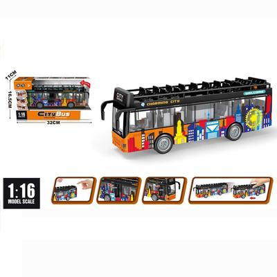 1:16 Friction Double-decker City Sights Bus with light&sound、door opening