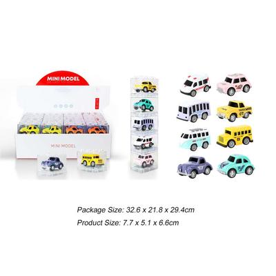 Die Cast Pull Back Car in Block Box 