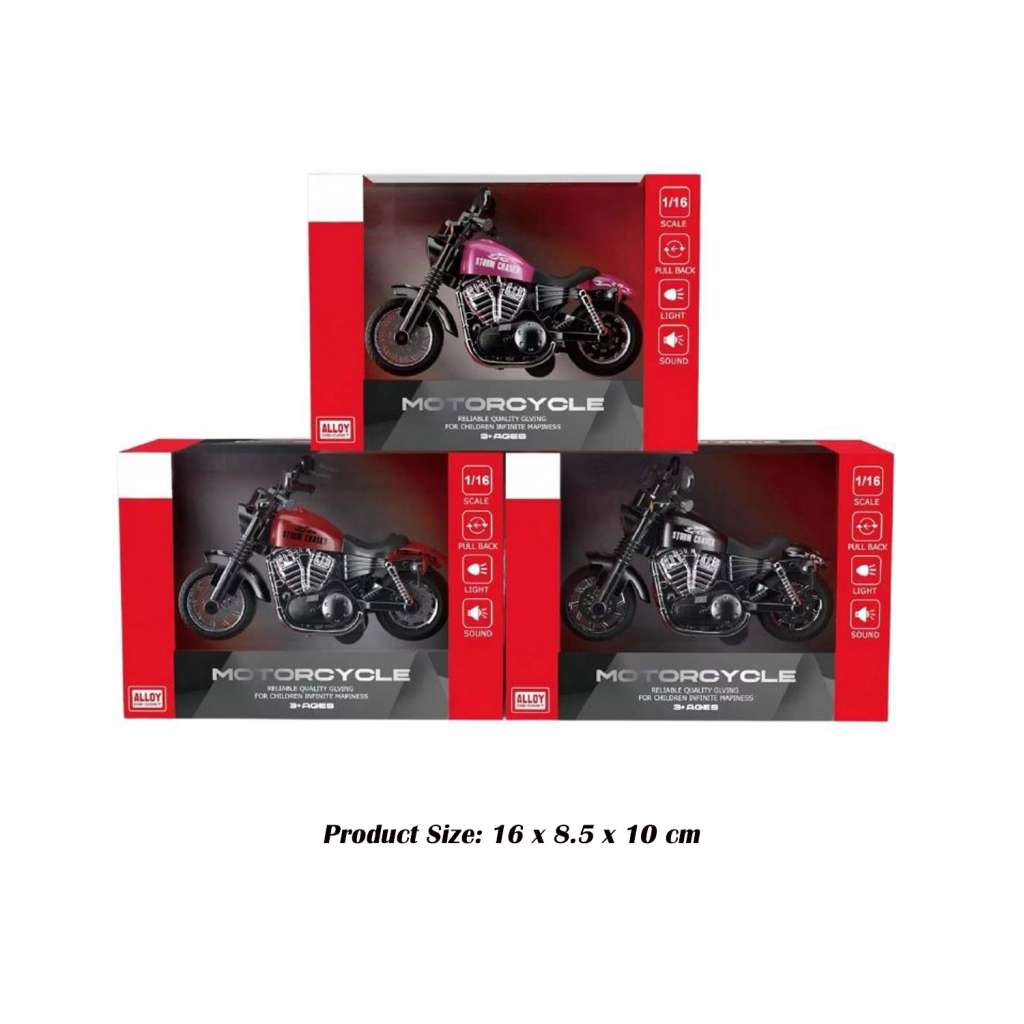 Die-Cast Pull Back Motorcycle with sound&light