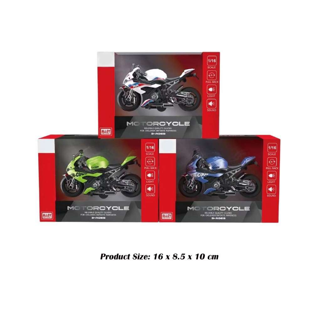 Die-Cast Pull Back Motorcycle with sound&light 