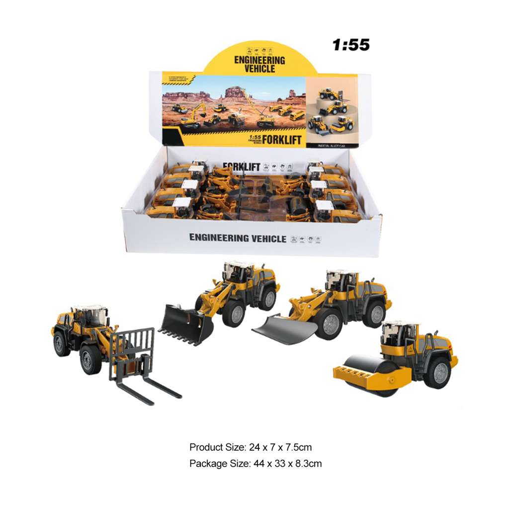 1:55 Die-Cast Friction Forklift