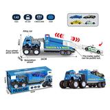 4WD Die-cast Friction Trailer with Police Truck