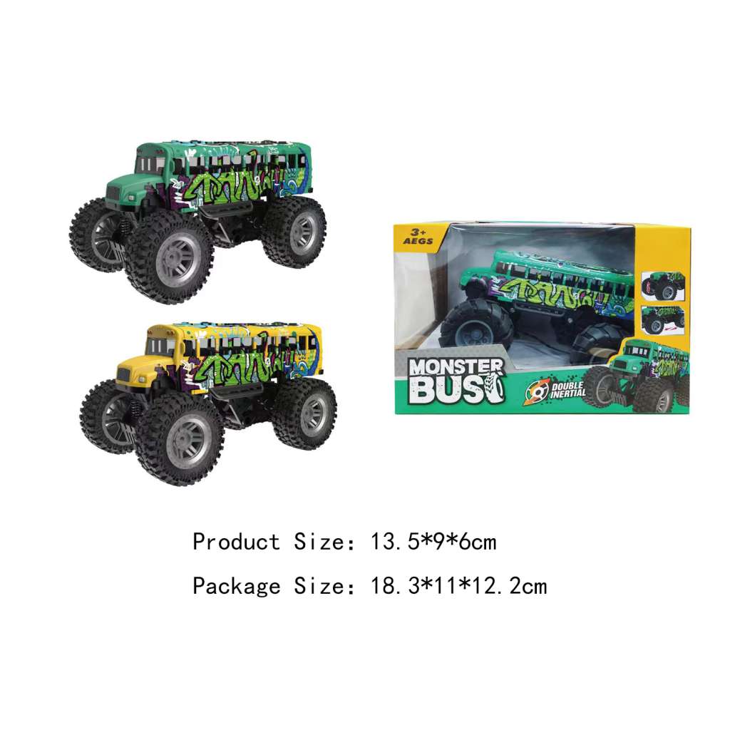 Die-Cast Pull Back Graffiti School Bus