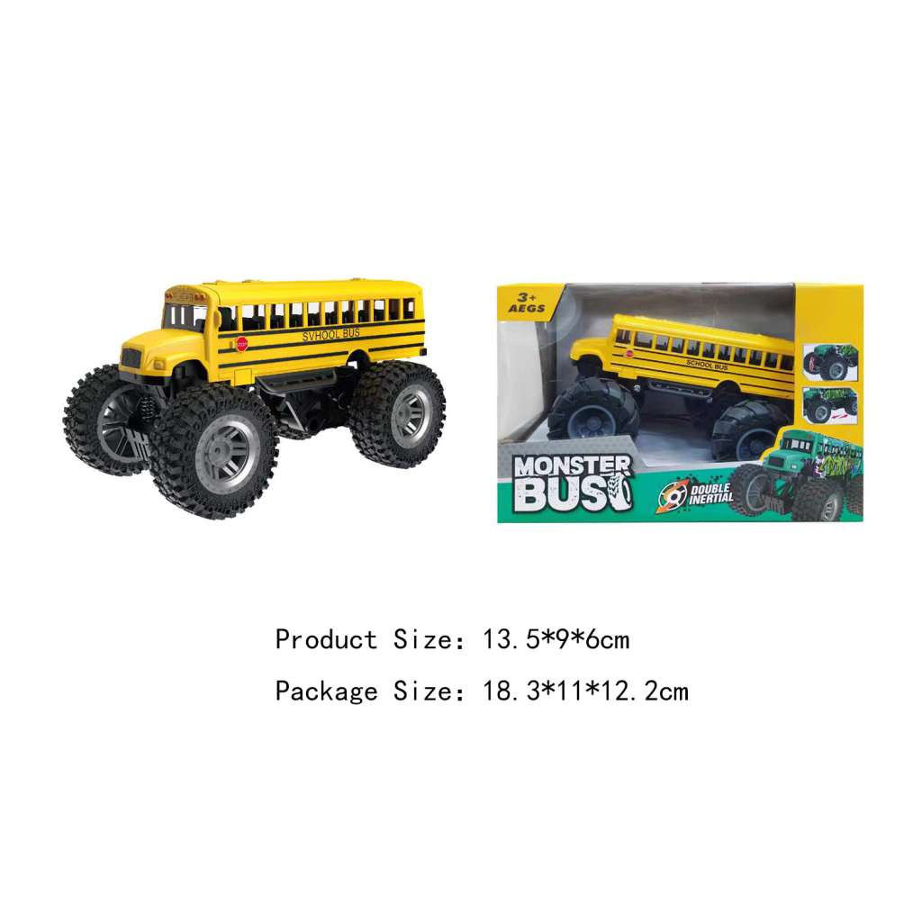 Die-Cast Pull Back School Bus with High Wheels